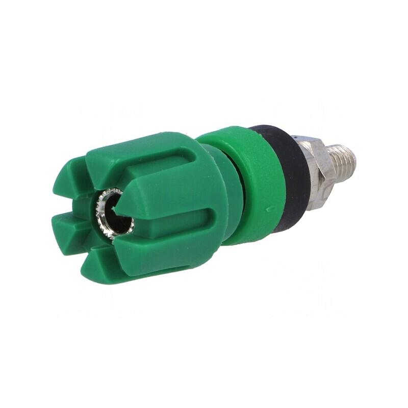 Soclu Banană Verde 4mm 30A 60VDC | Electronic-mag.ro | Componente Electronice