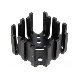 Radiator extrudat negru 46mm x 46mm pentru SOT32, TO3, TO66, TO9 | Electronic-mag.ro | Componente Electronice