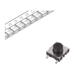 Microîntrerupător TACT SPST-NO 0,5A 42VDC SMT 7,75mm