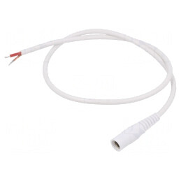 Cablu DC Alb 5.5/2.5 0.5m 1x1mm2 | Electronic-mag.ro | Componente Electronice