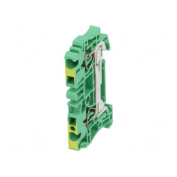Conector Șine 2,5mm2 1 Piste 2 Borne Galben-Verde | Electronic-mag.ro | Componente Electronice