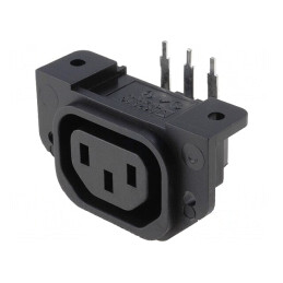 Conector Alimentare AC Soclu Mamă 10A 250V IEC 60320 | Electronic-mag.ro | Componente Electronice