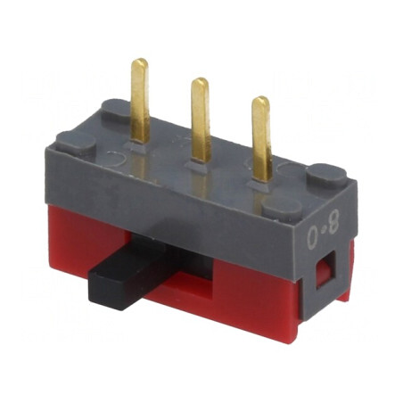 Comutator glisant SPDT 0,01A/28VDC lateral ON-ON | Electronic-mag.ro | Componente Electronice