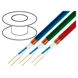 Cablu Microfon 2x0.25mm² Roșu OFC PVC