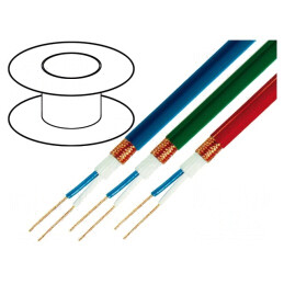 Cablu Microfon 2x0.25mm² Roșu OFC PVC | Electronic-mag.ro | Componente Electronice