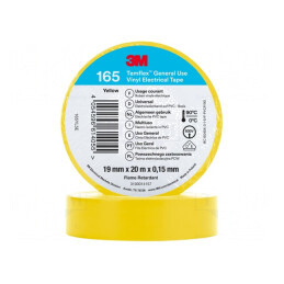 Bandă Electroizolantă Galbenă 19mm x 20m | Electronic-mag.ro | Componente Electronice