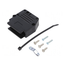 Conector D-Sub 25pin Unghi 90° Negru cu Șuruburi | Electronic-mag.ro | Componente Electronice