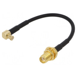 Cablu MCX Tată la SMA Mamă în Unghi 100mm | Electronic-mag.ro | Componente Electronice