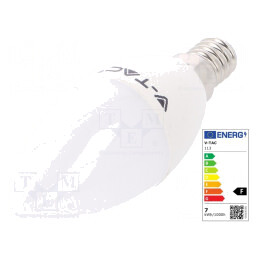 Lampă LED E14 7W Alb Rece 6400K