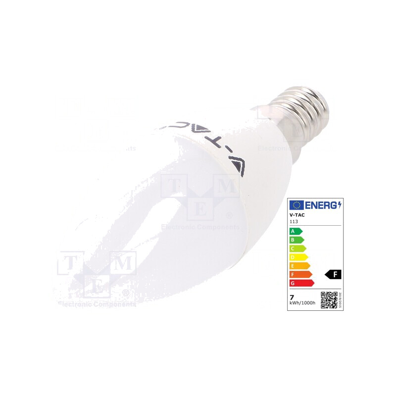 Lampă LED E14 7W Alb Rece 6400K | Electronic-mag.ro | Componente Electronice