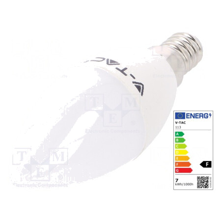 Lampă LED E14 7W Alb Rece 6400K | Electronic-mag.ro | Componente Electronice