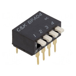 Comutator DIP-SWITCH 4 Secțiuni OFF-ON 24VDC | Electronic-mag.ro | Componente Electronice
