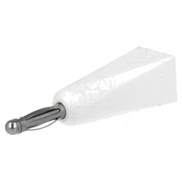 Mufă Banană 2mm 5A Albă pentru Cablu | Electronic-mag.ro | Componente Electronice