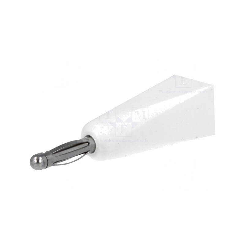 Mufă Banană 2mm 5A Albă pentru Cablu | Electronic-mag.ro | Componente Electronice
