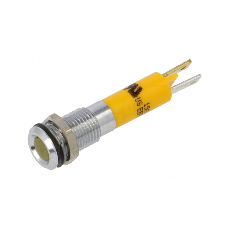 Lampă LED Galbenă 12VDC Ø8mm Metal | Electronic-mag.ro | Componente Electronice Lampă LED Galbenă 12VDC Ø8mm Metal | Electronic-mag.ro | Componente Electronice
