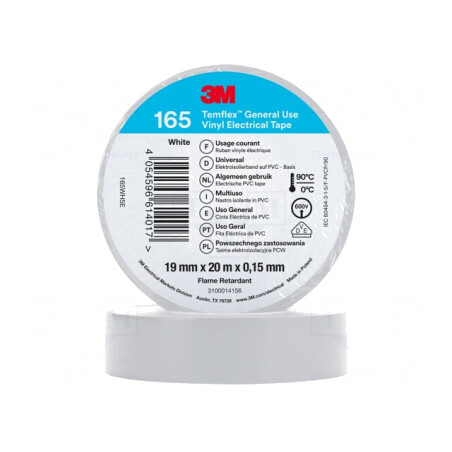 Bandă Electroizolantă Albă 19mm x 20m | Electronic-mag.ro | Componente Electronice