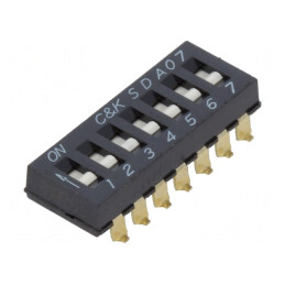 Comutator DIP-SWITCH 7 Secțiuni OFF-ON 24VDC | Electronic-mag.ro | Componente Electronice