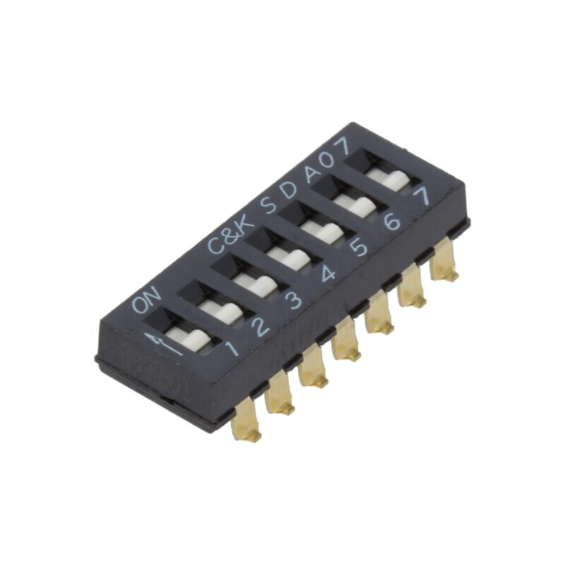 Comutator DIP-SWITCH 7 Secțiuni OFF-ON 24VDC | Electronic-mag.ro | Componente Electronice