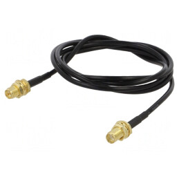 Cablu RP-SMA Mamă la SMA Soclu 1m Negru 50Ω | Electronic-mag.ro | Componente Electronice