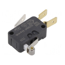 Microîntrerupător SNAP ACTION 21A 250VAC cu manetă și rolă | Electronic-mag.ro | Componente Electronice