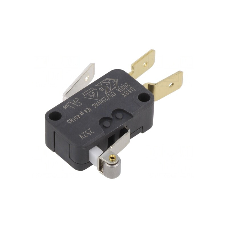 Microîntrerupător SNAP ACTION 21A 250VAC cu manetă și rolă | Electronic-mag.ro | Componente Electronice