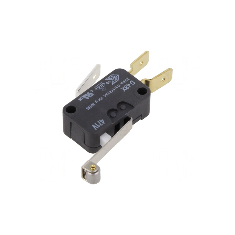 Microîntrerupător SNAP ACTION 21A 250VAC cu manetă și rolă | Electronic-mag.ro | Componente Electronice