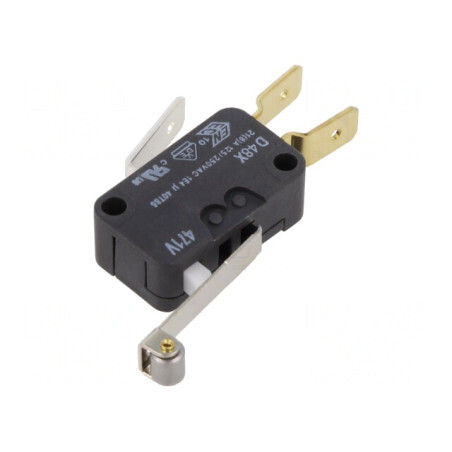 Microîntrerupător SNAP ACTION 21A 250VAC cu manetă și rolă | Electronic-mag.ro | Componente Electronice