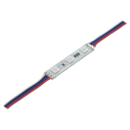 LED RGB 0.72W 12V 120° 3 Diode 50x10mm | Electronic-mag.ro | Componente Electronice