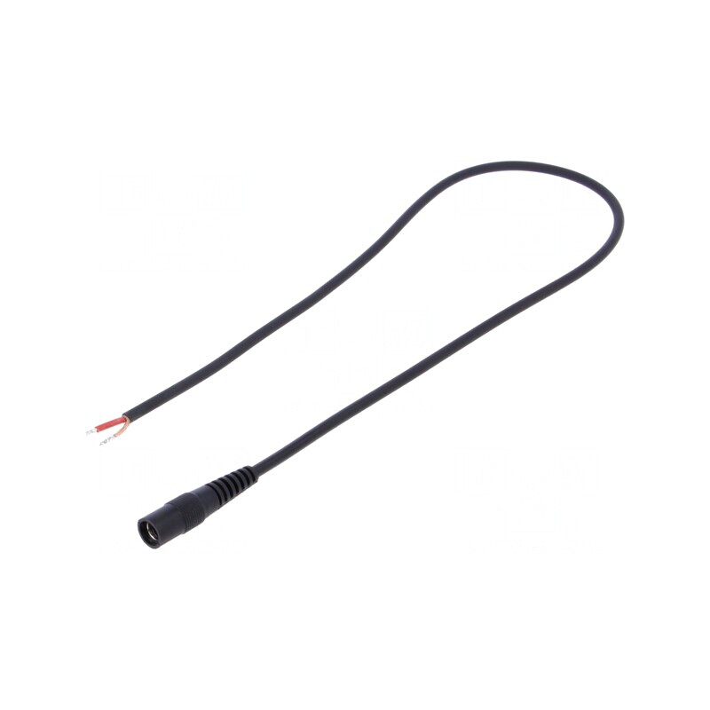 Cablu DC 5,5/2,1 Negru 0,5m | Electronic-mag.ro | Componente Electronice
