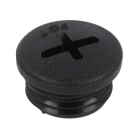 Capac de protecție PG7 poliamidă neagră 6mm 10buc | Electronic-mag.ro | Componente Electronice