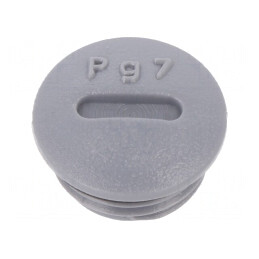Capac de protecţie PG7 poliamidă gri închis 6mm | Electronic-mag.ro | Componente Electronice