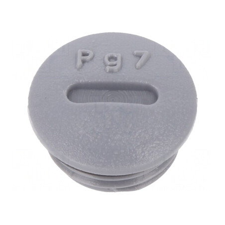 Capac de protecţie PG7 poliamidă gri închis 6mm | Electronic-mag.ro | Componente Electronice