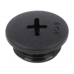 Capac de Protecție PG9 Poliamidă Neagră 6mm 10buc | Electronic-mag.ro | Componente Electronice