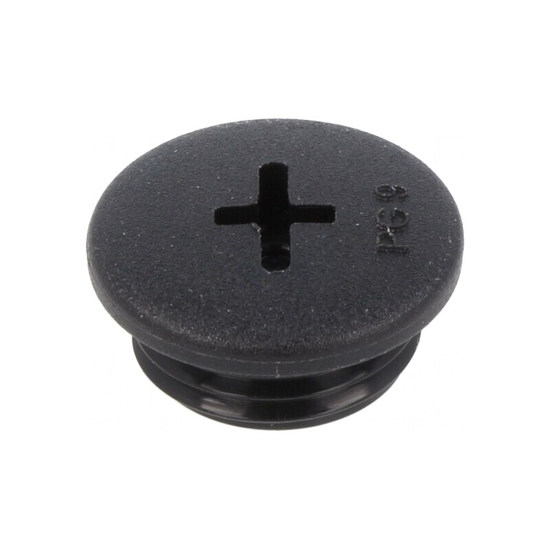 Capac de Protecție PG9 Poliamidă Neagră 6mm 10buc | Electronic-mag.ro | Componente Electronice