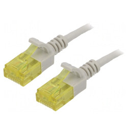 Cablu Patch Cord U/UTP Cat6a Cupru LSZH Gri 1m | Electronic-mag.ro | Componente Electronice