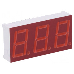 Afișaj LED 7 Segmente 3 Cifre Roșu 14.22mm | Electronic-mag.ro | Componente Electronice