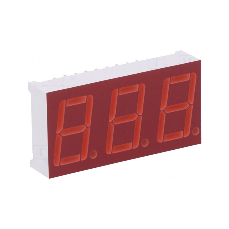 Afișaj LED 7 Segmente 3 Cifre Roșu 14.22mm | Electronic-mag.ro | Componente Electronice Afișaj LED 7 Segmente 3 Cifre Roșu 14.22mm | Electronic-mag.ro | Componente Electronice