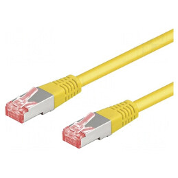 Cablu Patch S/FTP Cat6a Cu LSZH Galben 1m | Electronic-mag.ro | Componente Electronice
