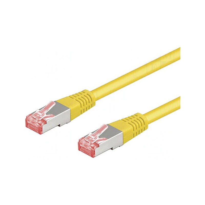 Cablu Patch S/FTP Cat6a Cu LSZH Galben 1m | Electronic-mag.ro | Componente Electronice