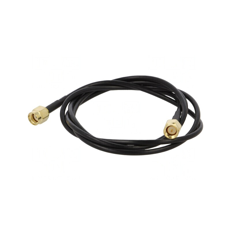 Cablu Coaxial RP-SMA Tata la SMA Mama 1m Negru | Electronic-mag.ro | Componente Electronice