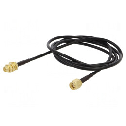 Cablu 50Ω 1m RP-SMA M-T Negru | Electronic-mag.ro | Componente Electronice