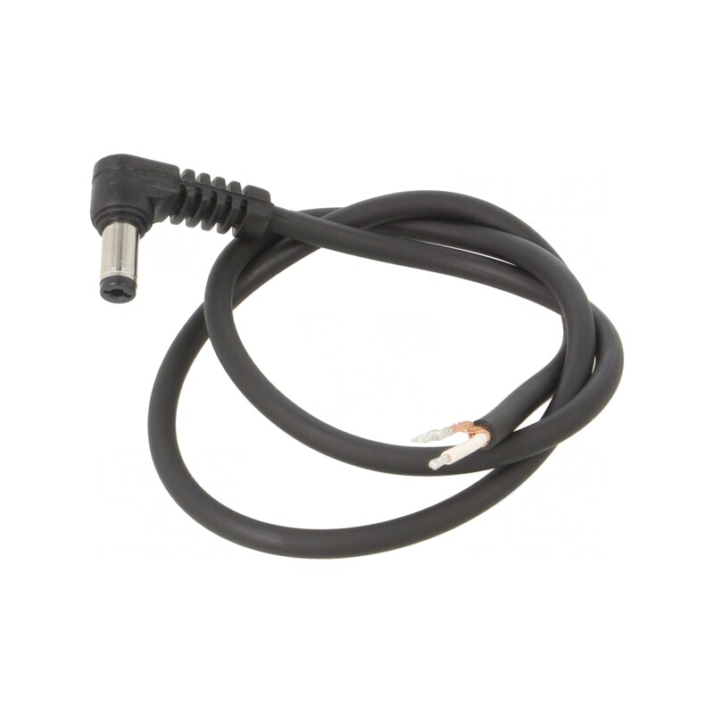 Cablu DC 5,5/2,1 Negru 0,5m | Electronic-mag.ro | Componente Electronice