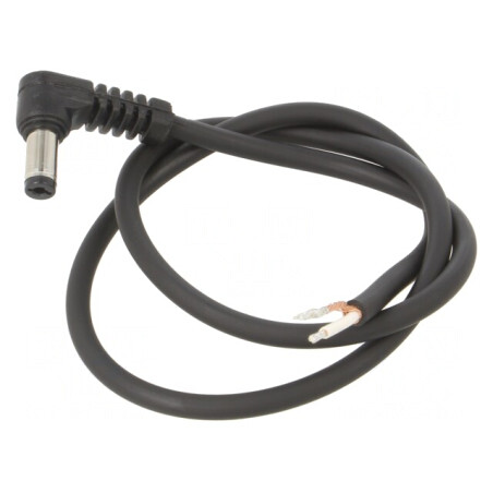 Cablu DC 5,5/2,1 Negru 0,5m | Electronic-mag.ro | Componente Electronice