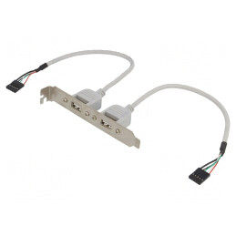 Adaptor Brățară USB A Soclu x2 Conector 5pin 0,2m | Electronic-mag.ro | Componente Electronice