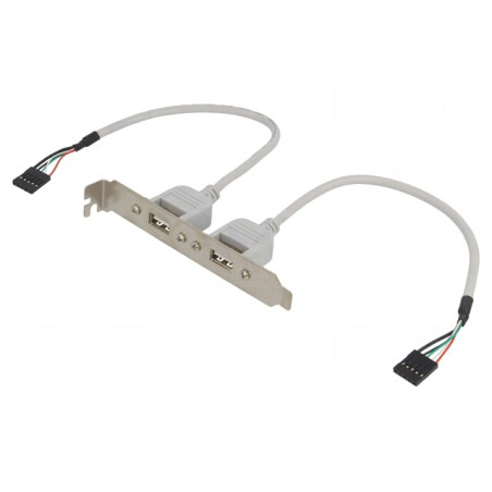 Adaptor Brățară USB A Soclu x2 Conector 5pin 0,2m | Electronic-mag.ro | Componente Electronice