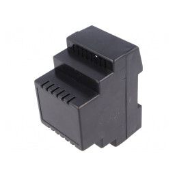 Carcasă DIN 53x91x70mm ABS Neagră | Electronic-mag.ro | Componente Electronice