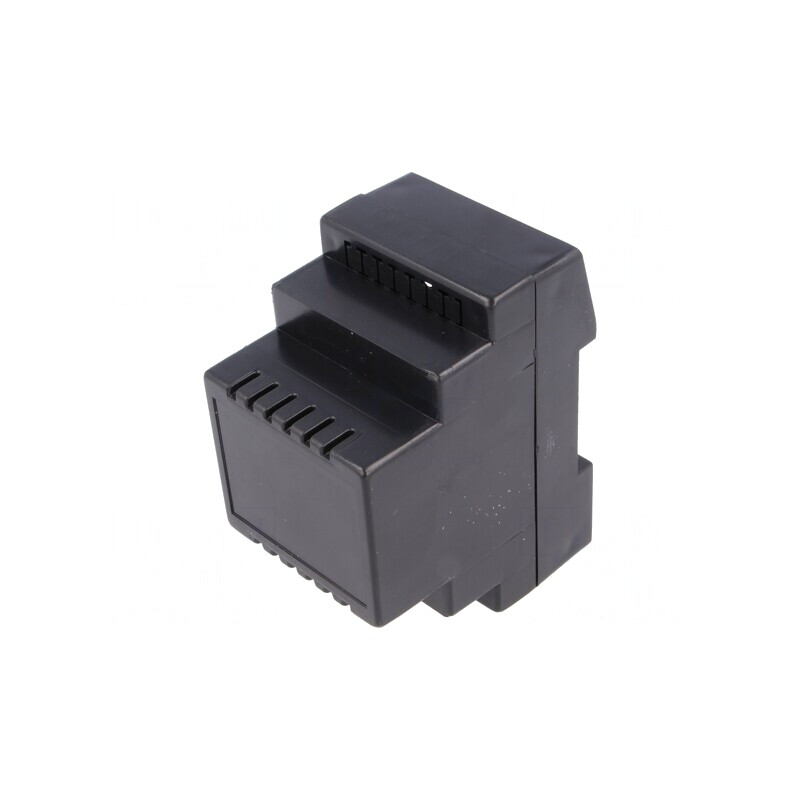Carcasă DIN 53x91x70mm ABS Neagră | Electronic-mag.ro | Componente Electronice