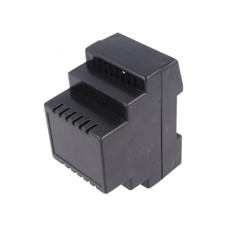 Carcasă DIN 53x91x70mm ABS Neagră | Electronic-mag.ro | Componente Electronice