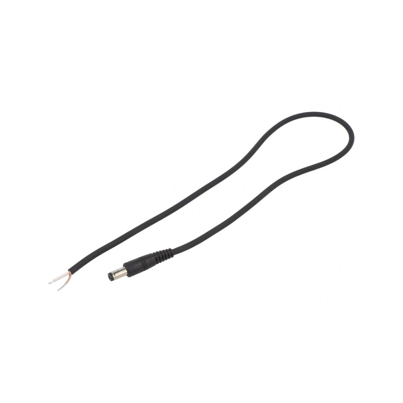 Cablu DC 5,5/2,1 mm 0,5m Negru | Electronic-mag.ro | Componente Electronice