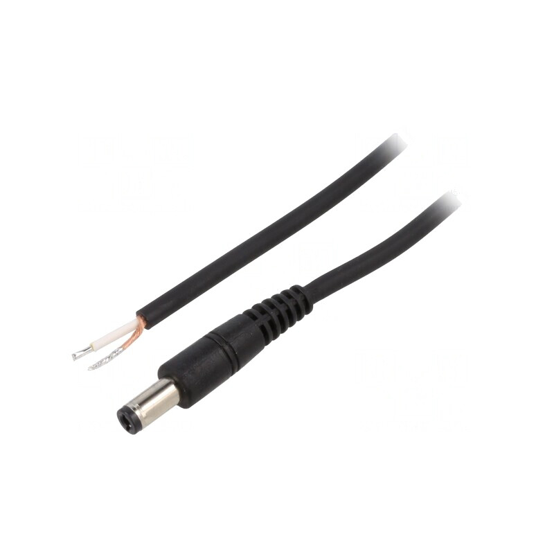Cablu Alimentare DC 5,5/2,5 Negru 0,5m | Electronic-mag.ro | Componente Electronice
